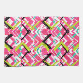 Linge De Cuisine Motif de zag de Zig rose-main (Horizontal)
