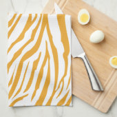 Linge De Cuisine Motif de zèbre jaune-mellow (Quart Plié)