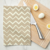 Linge De Cuisine Motif de zigzag (Quart Plié)