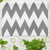 Linge De Cuisine Motif de zigzag géométrique (Plié)