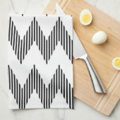 Linge De Cuisine Motif de zigzag géométrique (Quart Plié)