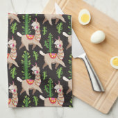 Linge De Cuisine Motif décoré mignon de lamas (Quart Plié)