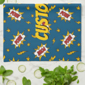 Linge De Cuisine Motif d'effet sonore de bande dessinée (Plié)