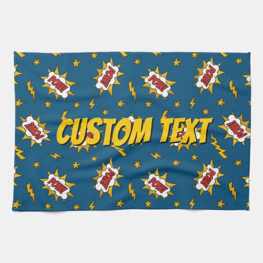 Linge De Cuisine Motif d'effet sonore de bande dessinée (Horizontal)