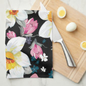 Linge De Cuisine Motif d'élégance avec des fleurs de narcisse (Quart Plié)