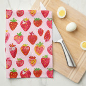 Linge De Cuisine Motif Délice de Fraises (Quart Plié)