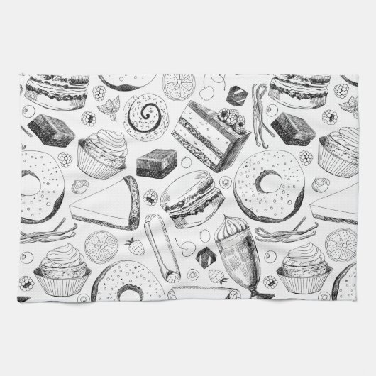 Linge De Cuisine Motif délicieux (Horizontal)