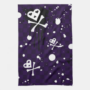 Linge De Cuisine Motif d'Emo de couleur foncée avec la peinture