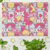 Linge De Cuisine Motif d'enfant de Kawaii avec des griffonnages (Plié)