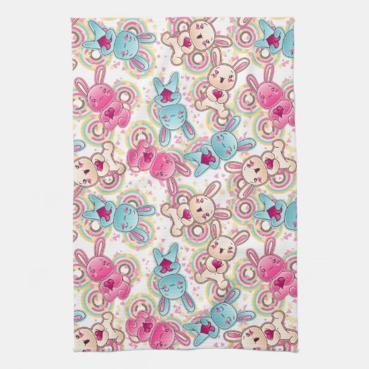 Linge De Cuisine Motif d'enfant de Kawaii avec des griffonnages (Vertical)