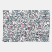 Linge De Cuisine Motif dentaire de bande dessinée (Horizontal)