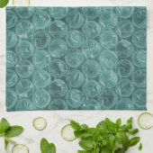 Linge De Cuisine Motif d'enveloppement de bulle turquoise (Plié)