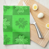 Linge De Cuisine Motif des Cloches Vertes (Quart Plié)