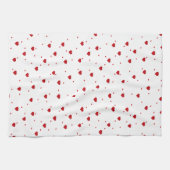 Linge De Cuisine Motif des Coeurs blancs et rouges (Horizontal)