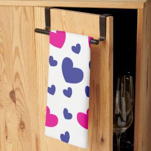 Linge De Cuisine Motif des Coeurs de Jour des Valentines Roses Bleu