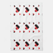 Linge De Cuisine motif des coeurs joyeux (Vertical)