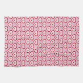 Linge De Cuisine Motif des Coeurs rouges roses (Horizontal)