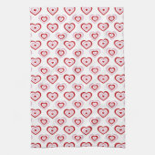 Linge De Cuisine Motif des Coeurs rouges roses (Vertical)
