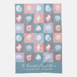 Linge De Cuisine Motif des coquillages de nom et d'emplacement pers