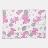 Linge De Cuisine Motif Des Eléphants Roses, Eléphants Mignons, Étoi (Horizontal)