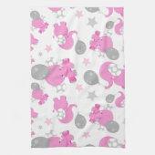 Linge De Cuisine Motif Des Eléphants Roses, Eléphants Mignons, Étoi (Vertical)