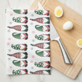 Linge De Cuisine Motif des Gnomes de Noël (Quart Plié)