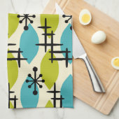 Linge De Cuisine Motif des gouttes atomiques modernes du milieu du  (Quart Plié)