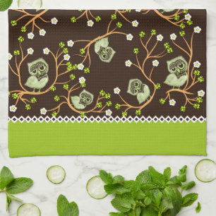 Linge De Cuisine Motif des hiboux