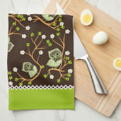 Linge De Cuisine Motif des hiboux (Quart Plié)