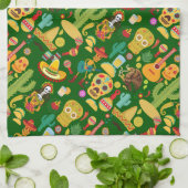 Linge De Cuisine Motif des icônes mexicaines (Plié)