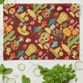 Linge De Cuisine Motif des icônes mexicaines (Plié)