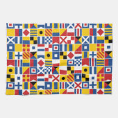 Linge De Cuisine Motif des indicateurs de signal nautique (Horizontal)