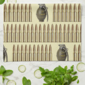 Linge De Cuisine motif des munitions et des grenades (Plié)