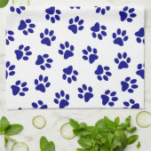 Linge De Cuisine Motif Des Paws, Paws Chiens, Paws Bleus Marine (Plié)