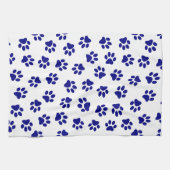 Linge De Cuisine Motif Des Paws, Paws Chiens, Paws Bleus Marine (Horizontal)