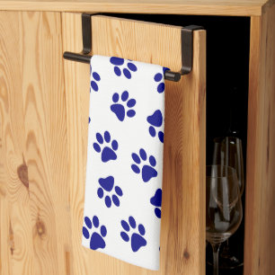 Linge De Cuisine Motif Des Paws, Paws Chiens, Paws Bleus Marine