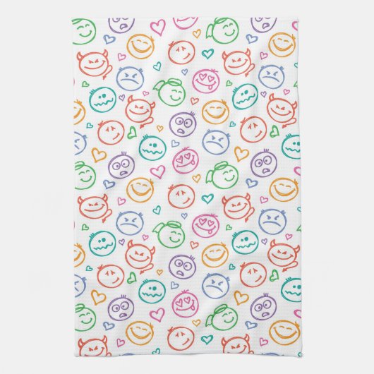 Linge De Cuisine motif des sourires (Vertical)