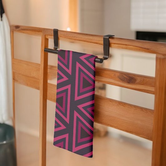 Linge De Cuisine Motif des triangles roses