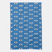 Linge De Cuisine Motif des yeux mal grecs bleu noir blanc (Vertical)