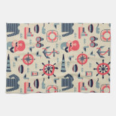 Linge De Cuisine Motif d'espèce marine (Horizontal)