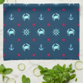 Linge De Cuisine Motif d'étoile nautique (Plié)