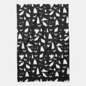 Linge De Cuisine Motif d'Halloween, chauves-souris et araignées (Vertical)