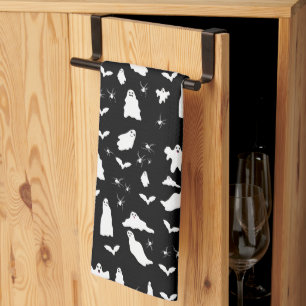 Linge De Cuisine Motif d'Halloween, chauves-souris et araignées