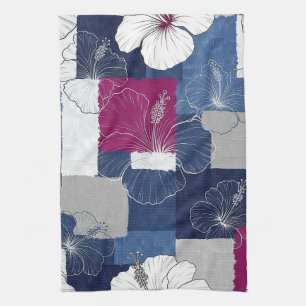 Linge De Cuisine Motif d'Hibiscus Tropical Côtier (5)