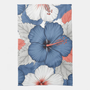 Linge De Cuisine Motif d'Hibiscus Tropical de Côte (1)