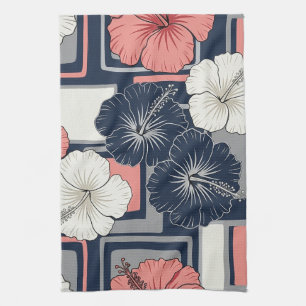 Linge De Cuisine Motif d'Hibiscus Tropical de Côte (4)