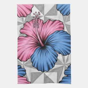 Linge De Cuisine Motif d'Hibiscus Tropical de Côte (6)
