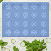 Linge De Cuisine Motif d'hiver bleu clair Snowflake (Plié)