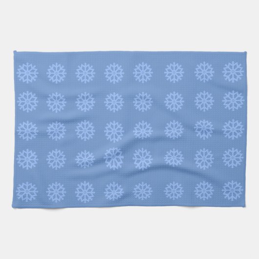 Linge De Cuisine Motif d'hiver bleu clair Snowflake (Horizontal)