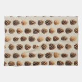 Linge De Cuisine Motif d'hiver Rustique Brown Pine Cône (Horizontal)